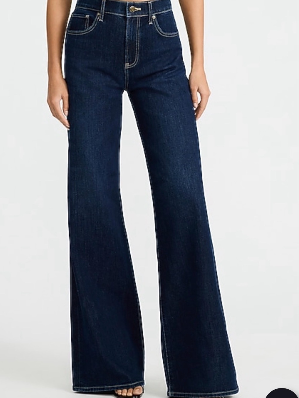 Express High Waisted Relaxed Flare Jeans Dark wash